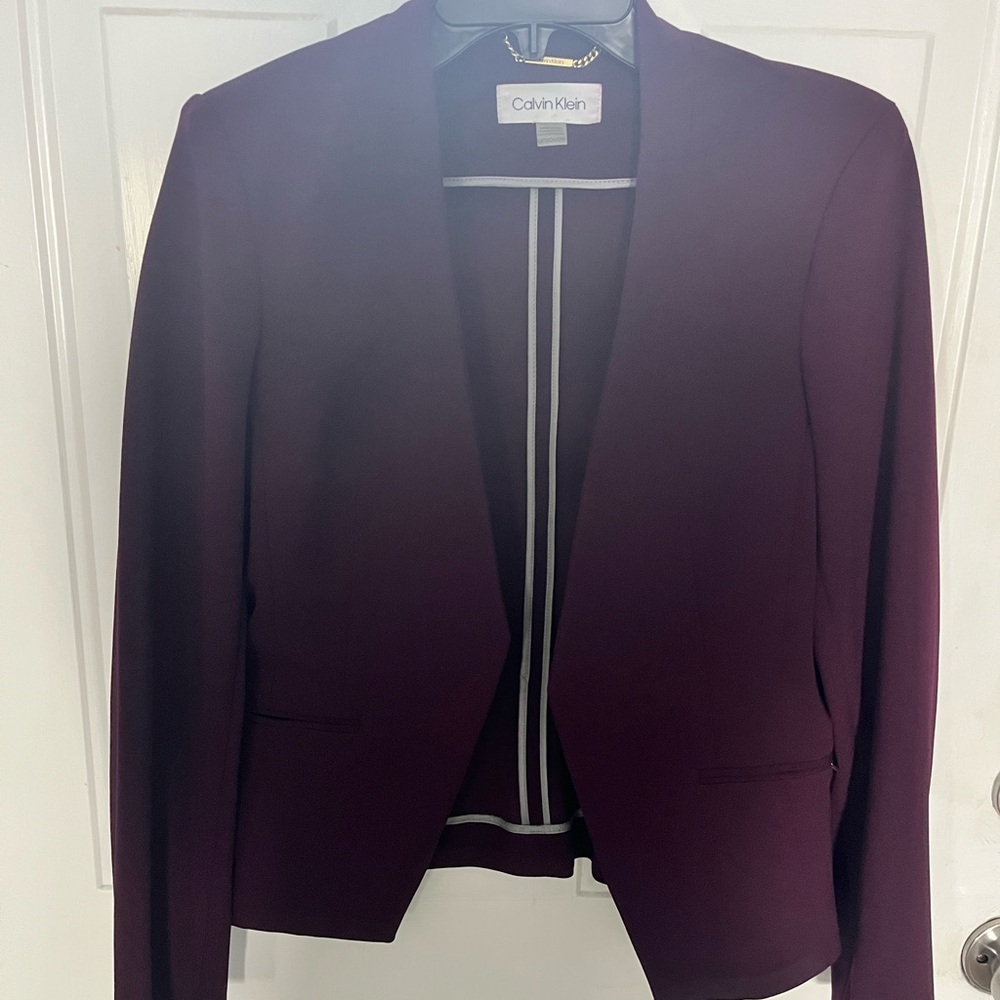 Calvin Klein Women's Purple Blazer